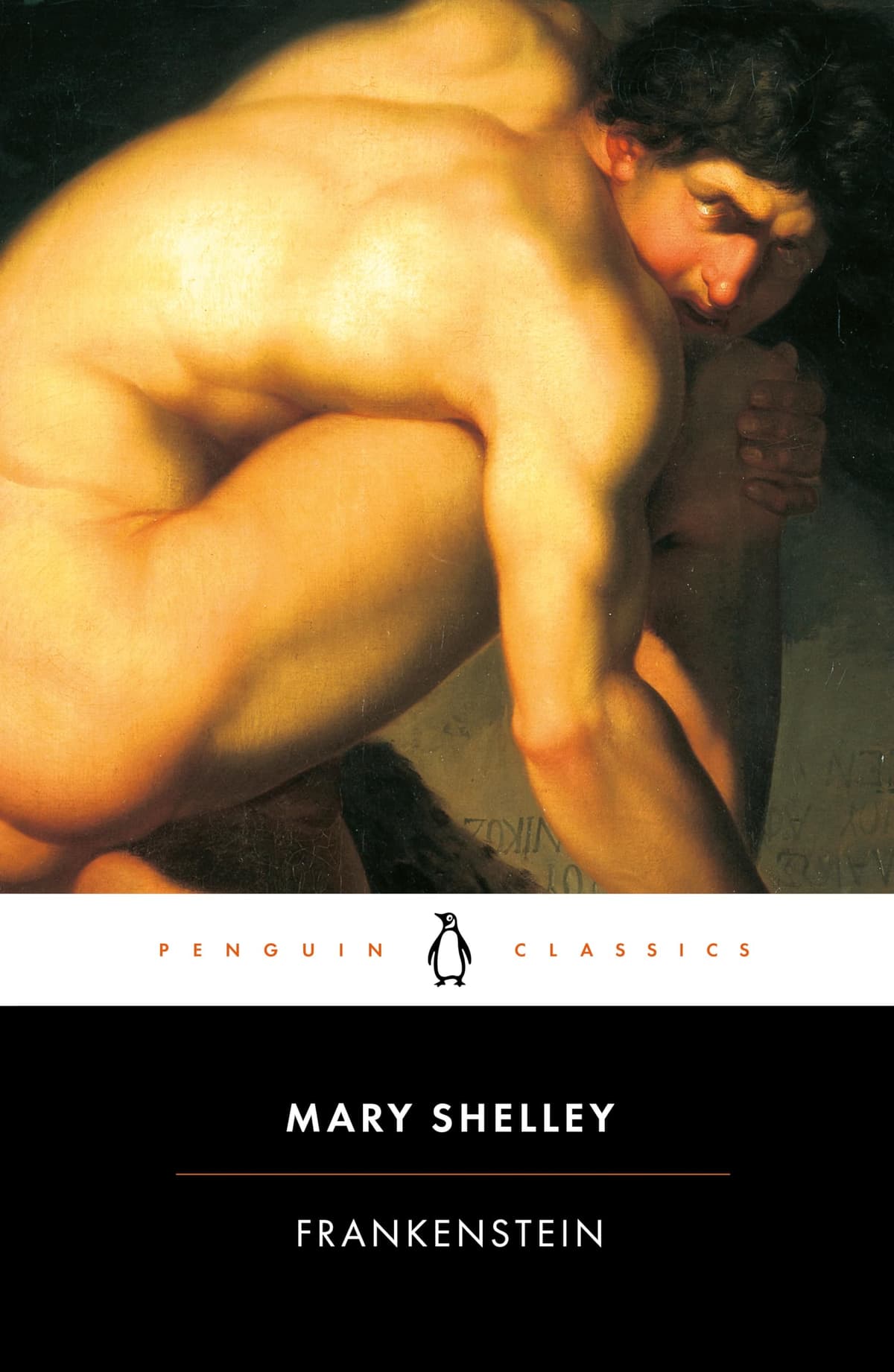 Frankenstein by Mary Shelley, book cover