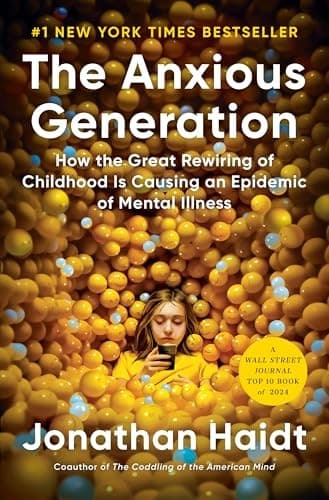 The Anxious Generation by Jonathan Haidt, book cover