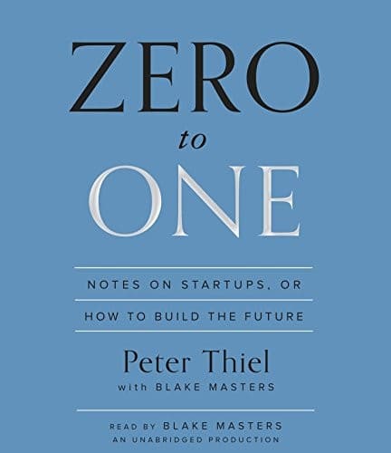 Zero to One by Peter Thiel, book cover