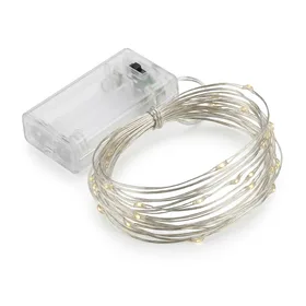 12 Pack LED Fairy Lights Battery Operated String Lights Waterproof Silver Wire
